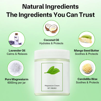 Josmon Magnesium Cream for Neuropathy – Deeply Moisturizing Body Butter, 115 ml