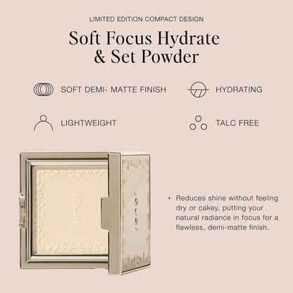 Jouer Soft Focus Hydrate + Set Powder – Talc-Free, Vegan, Universal Translucent Finish