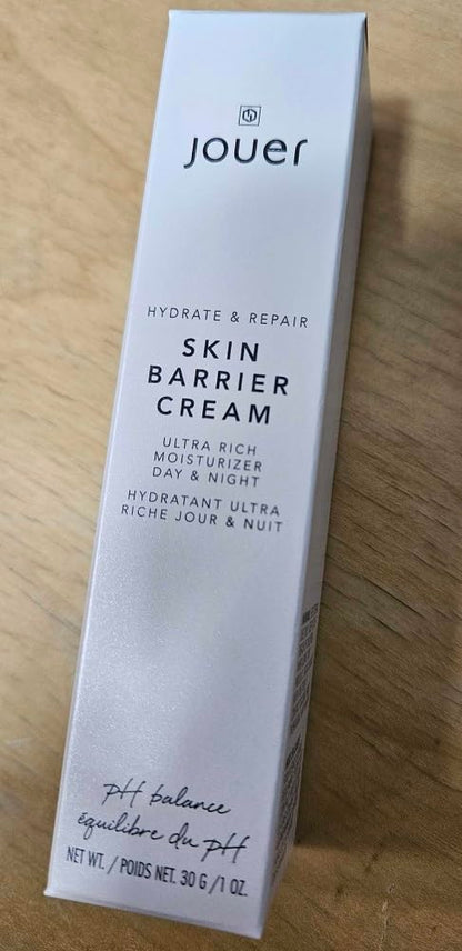 Jouer Skin Barrier Cream - Hydrating Hyaluronic Acid, CoQ10, Alpha-Lipoic Acid | 2 oz