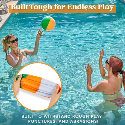 JOYIN 12-Pack Rainbow Beach Balls – Bulk Inflatable Pool Toys for All Ages