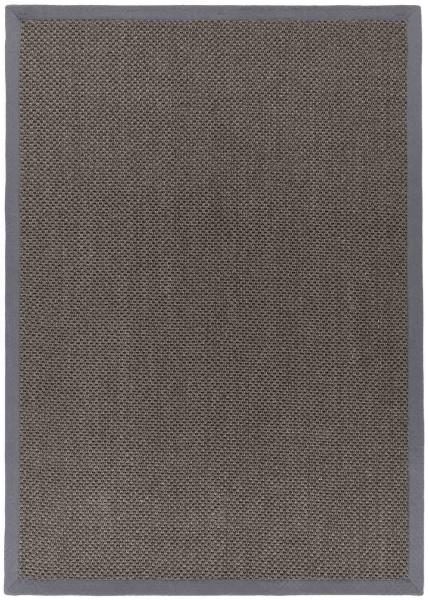 Bordered Dark Grey Non-Slip Sisal Rug