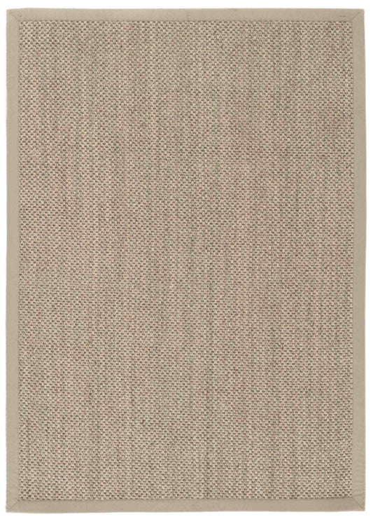 Bordered Light Beige Non-Slip Sisal Rug