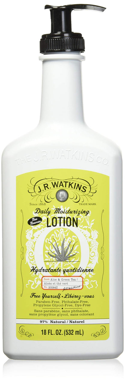 J.R. Watkins Aloe & Green Tea Daily Moisturizing Lotion – 18 oz