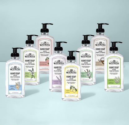 J.R. Watkins Gel Hand Soap – Coconut, USA Made, Cruelty-Free, 11 oz (6 Pack)