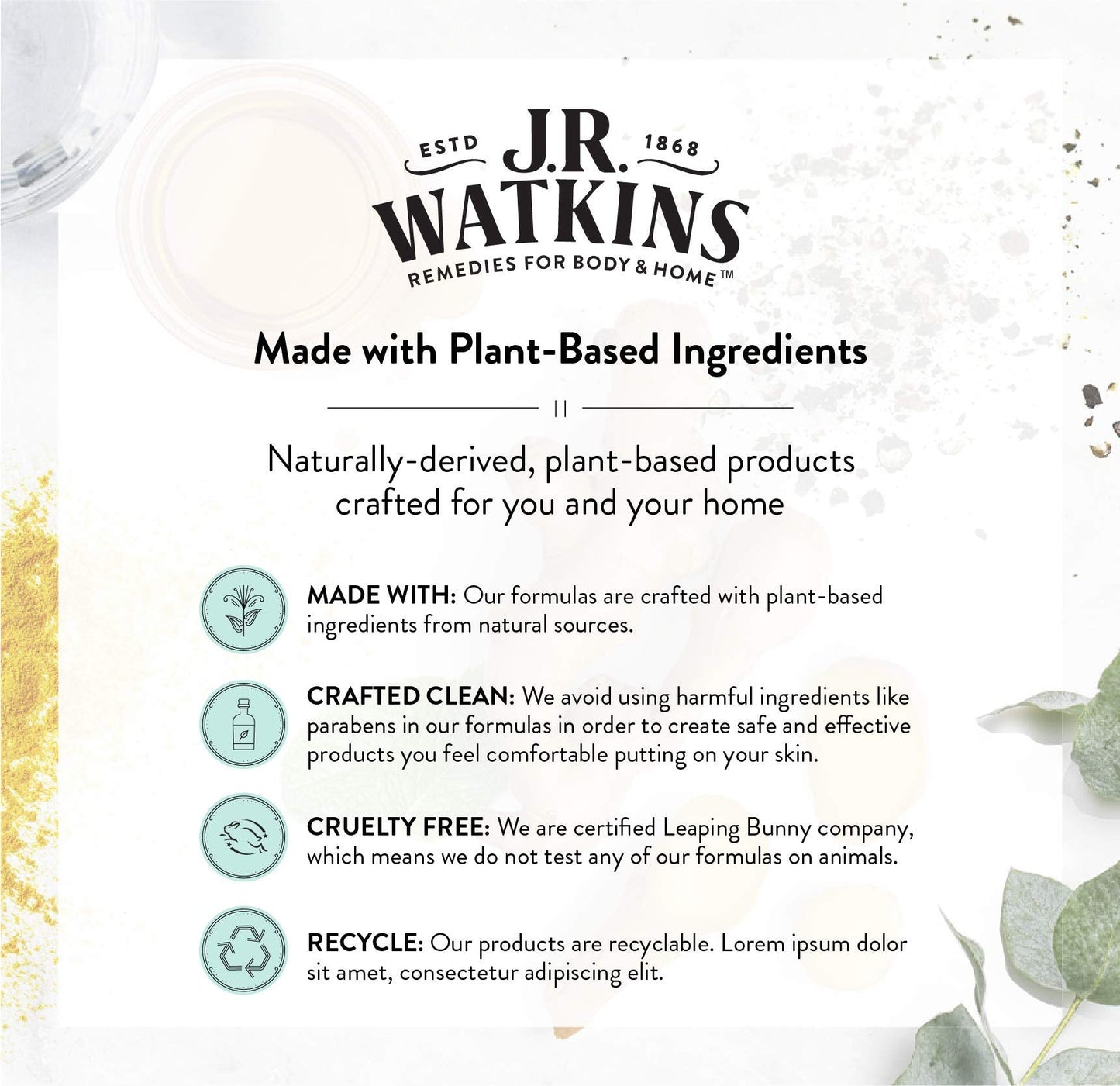 J.R. Watkins Hand Cream - Coconut (3.3 oz) Pack of 4 | Hydration, Made in USA