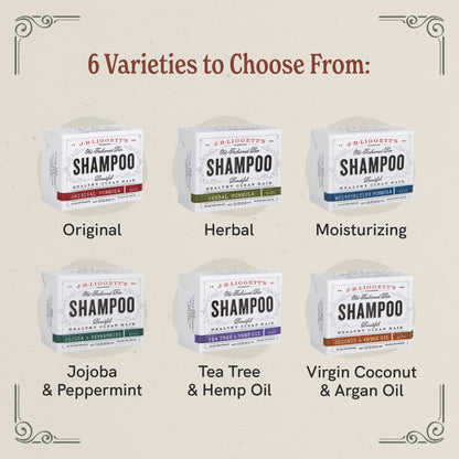J.R.LIGGETT'S Original Formula Shampoo Bar & Conditioner Bar - 2-Pack (Plant-Based, Sulfate-Free)