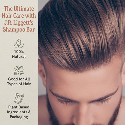 J.R.LIGGETT'S Shampoo Bar - Original Formula, All-Natural, Sulfate Free, Coconut & Castor Oils, 3.5 oz Each, 2 Pack