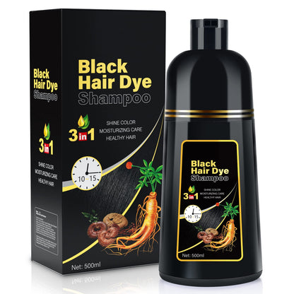 JUANCHI Gray Hair Coverage Shampoo | 3-in-1 Herbal Formula for Women & Men, 500ml