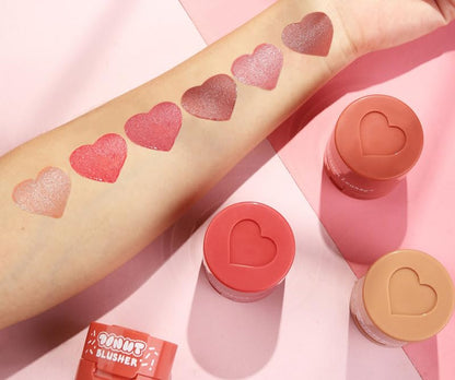 JUDEWY Liquid Blush with Heart Shaped Applicator – Lightweight, Long-Lasting Pink Glow