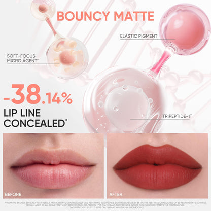 JUDYDOLL Cushion Matte Lip Cream G203 Coco Mocha | Hydrating Matte Lipstick with Tripeptide & Squalane