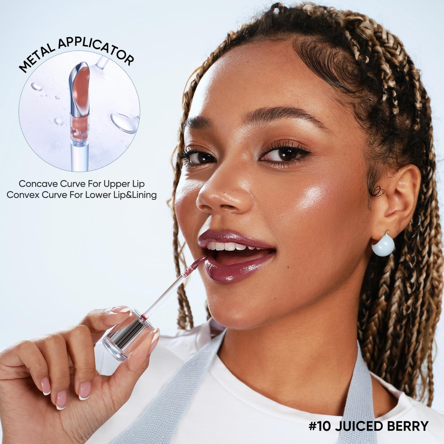 JUDYDOLL Ice Watery Lip Gloss #06 Iced Oolong – Non-Sticky, Long-Lasting Lip Color with Hyaluronic Acid