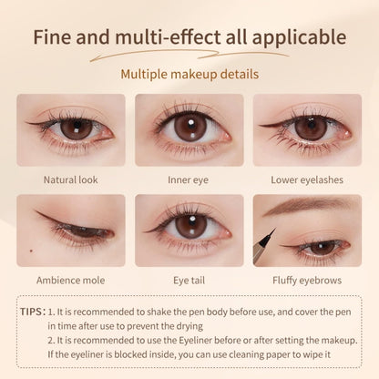 JUDYDOLL Ultra-Fine Liquid Eyeliner – Precision Tip, Waterproof, Quick-Dry #01 Black