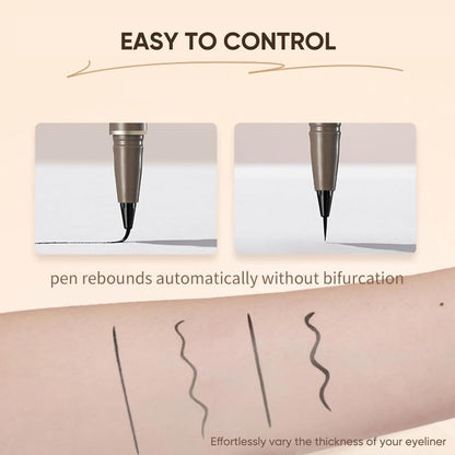 JUDYDOLL Ultra-Fine Liquid Eyeliner – Precision Tip, Waterproof, 8H Wear (#02 Deep Brown)
