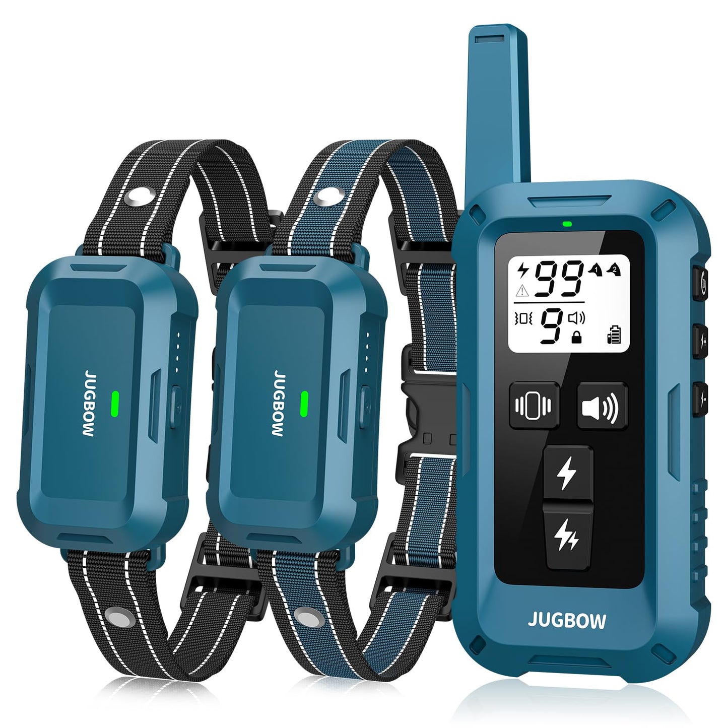Jugbow 2 Dogs Training Collar with Remote – 4200FT Range, IPX7 Waterproof, Dual-Channel