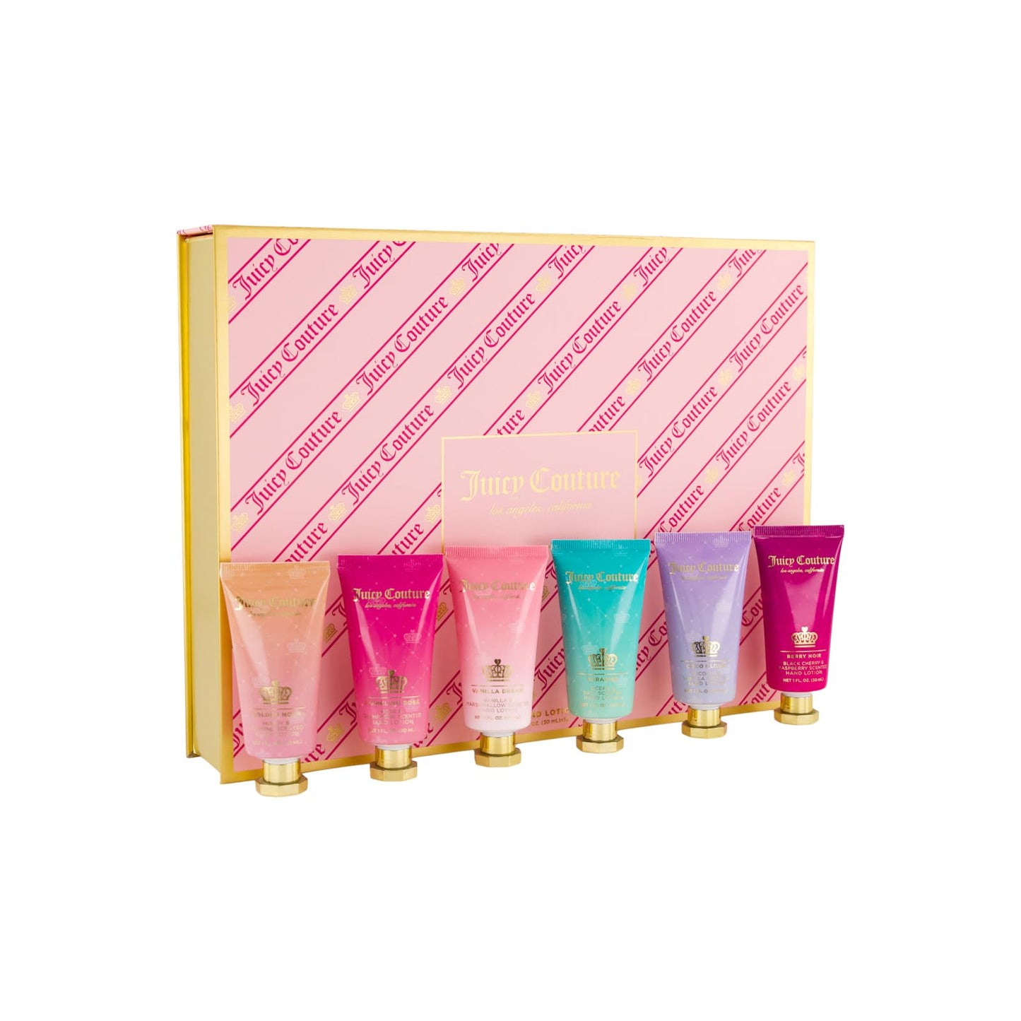 Juicy Couture 12-Pack Hand Lotion Set | 12 Scented Mini Lotions for On-The-Go Hydration