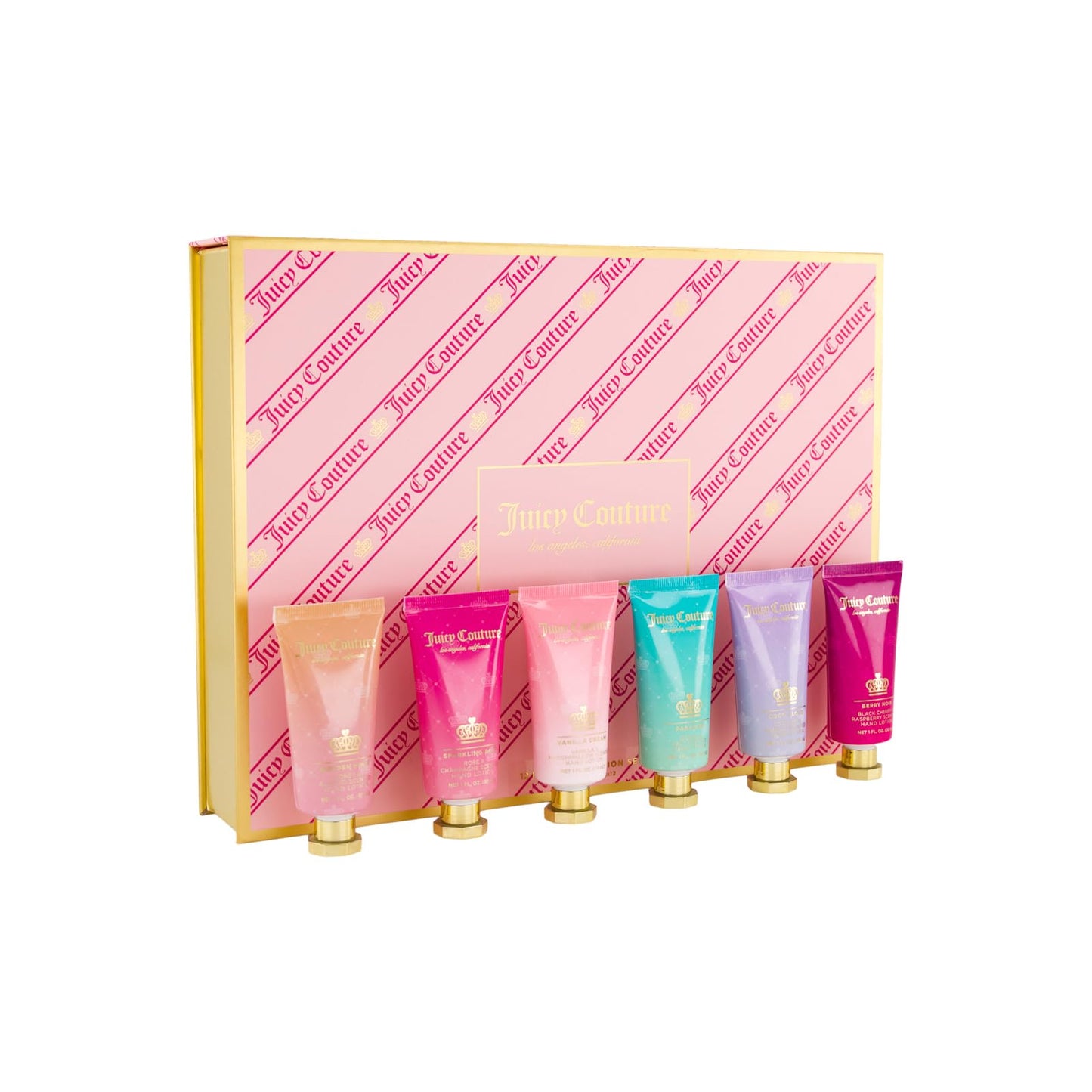Juicy Couture 12-Pack Hand Lotion Set | 12 Scented Mini Lotions for On-The-Go Hydration