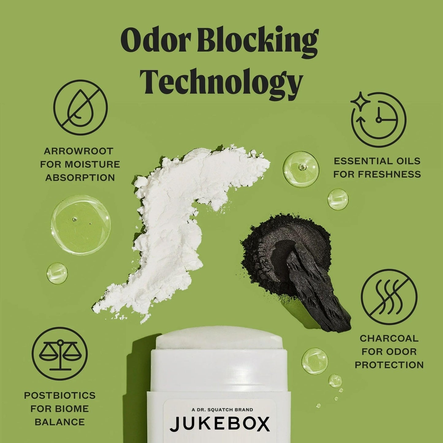 JUKEBOX Natural Deodorant for Women – Born to Be Wild Scent, Aluminum-Free, No Baking Soda, 2.65oz, 3 Pack
