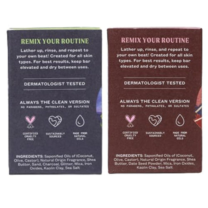 JUKEBOX Natural Bar Soap Duo – Friday Night Lights & Had Me by Halftime | Cedarwood & Floral, Made in USA, 4.5oz 2-pack