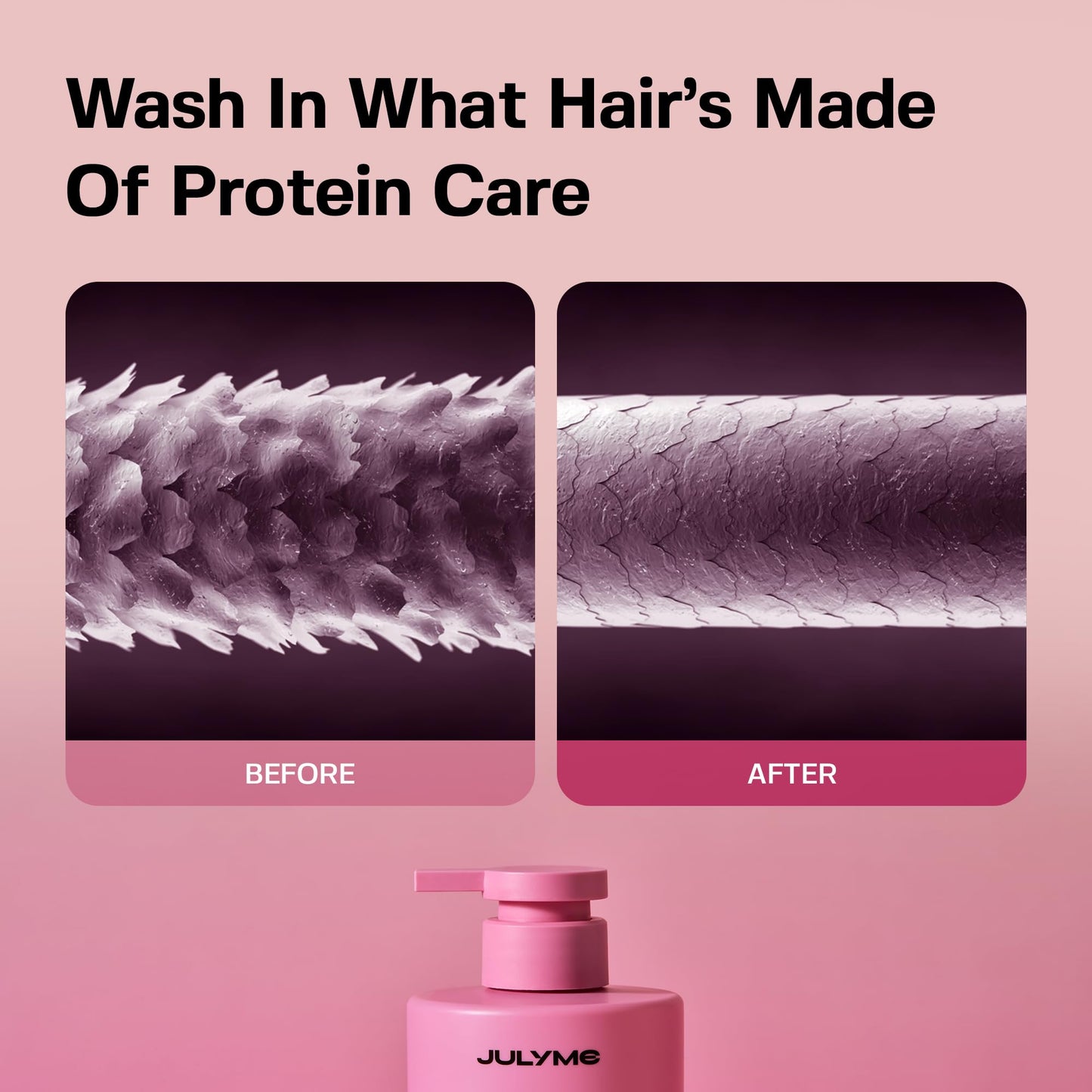 JUL7ME Sunset Freesia Perfume Shampoo – Damaged Hair Care, Sulfate-Free, Collagen & Biotin, 500ml