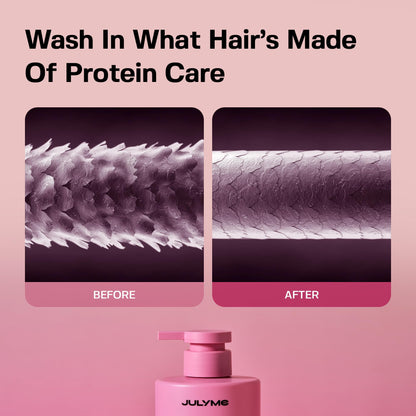 JUL7ME Sunset Freesia Perfume Shampoo – Damaged Hair Care, Sulfate-Free, Collagen & Biotin, 500ml