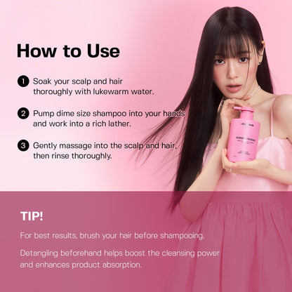 JUL7ME Sunset Freesia Perfume Shampoo – Damaged Hair Care, Sulfate-Free, Collagen & Biotin, 500ml
