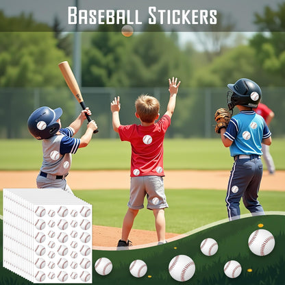 JULMELON 512Pcs Baseball Stickers for Kids – Water-Repellent, Self-Adhesive Helmet Stickers for Bottles, Notebooks & Scrapbooks