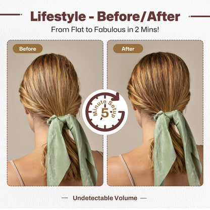 Juloviy Hair Padding for Updos – Volumizing Donut Bun Kit with Pins & Clips