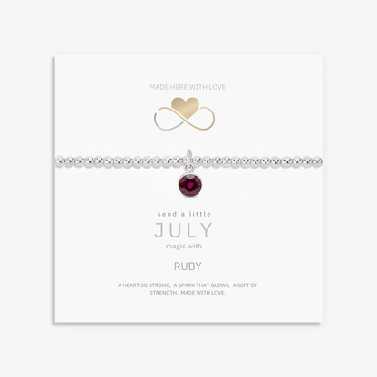 Ruby July Birthstone Bracelet