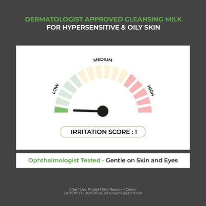 JUMISO D-Panthenol Barrier Soothing Cleansing Milk – 92% Sunscreen Removal, 5-Ceramide, Tear-Free, Eye-Safe