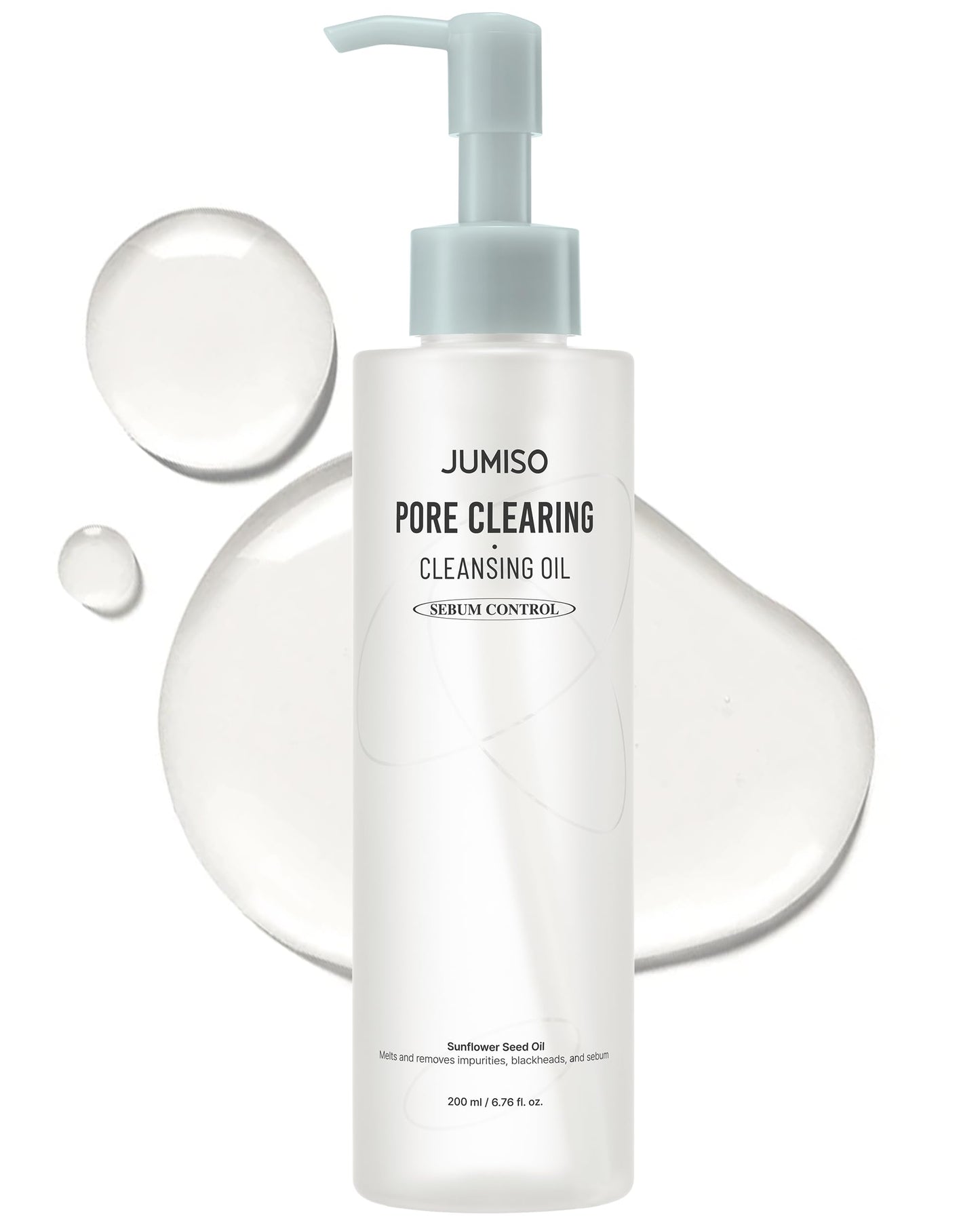 JUMISO Pore Clearing Cleansing Oil – Waterproof Makeup Remover for All Skin Types, 6.76 fl oz