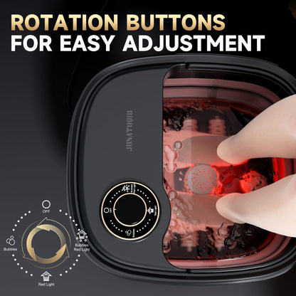 Junatuqiu Deluxe Heated Foot Bath Spa — Temperature Control & Shiatsu Rollers
