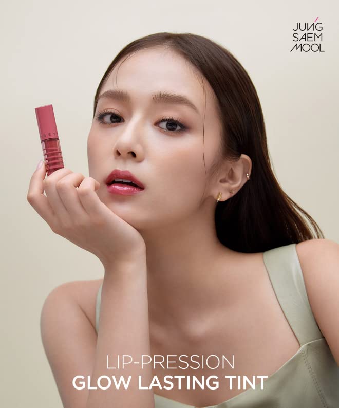 JUNG SAEM MOOL Lip-PRESSION Glow Lasting Tint – Hydrating Glassy Lip Stain in Soft Beige