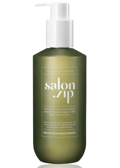 Jung Saem Mool Official Salon.ZIP Protein Recharging Shampoo – Damaged Hair Care, 14.1 oz (400 g)