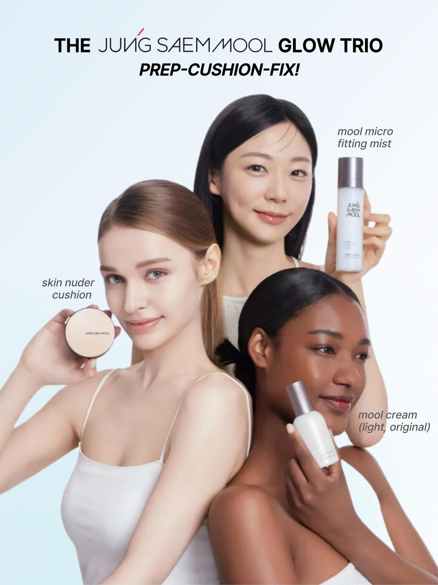 JUNG SAEM MOOL SPF50 Essential Skin Nuder Cushion (19 N-Light) – Refill Included | Natural Finish