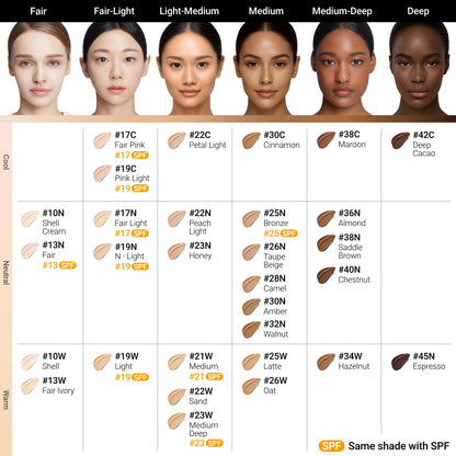 JUNG SAEM MOOL SPF50 Essential Skin Nuder Cushion (19 N-Light) – Refill Included | Natural Finish