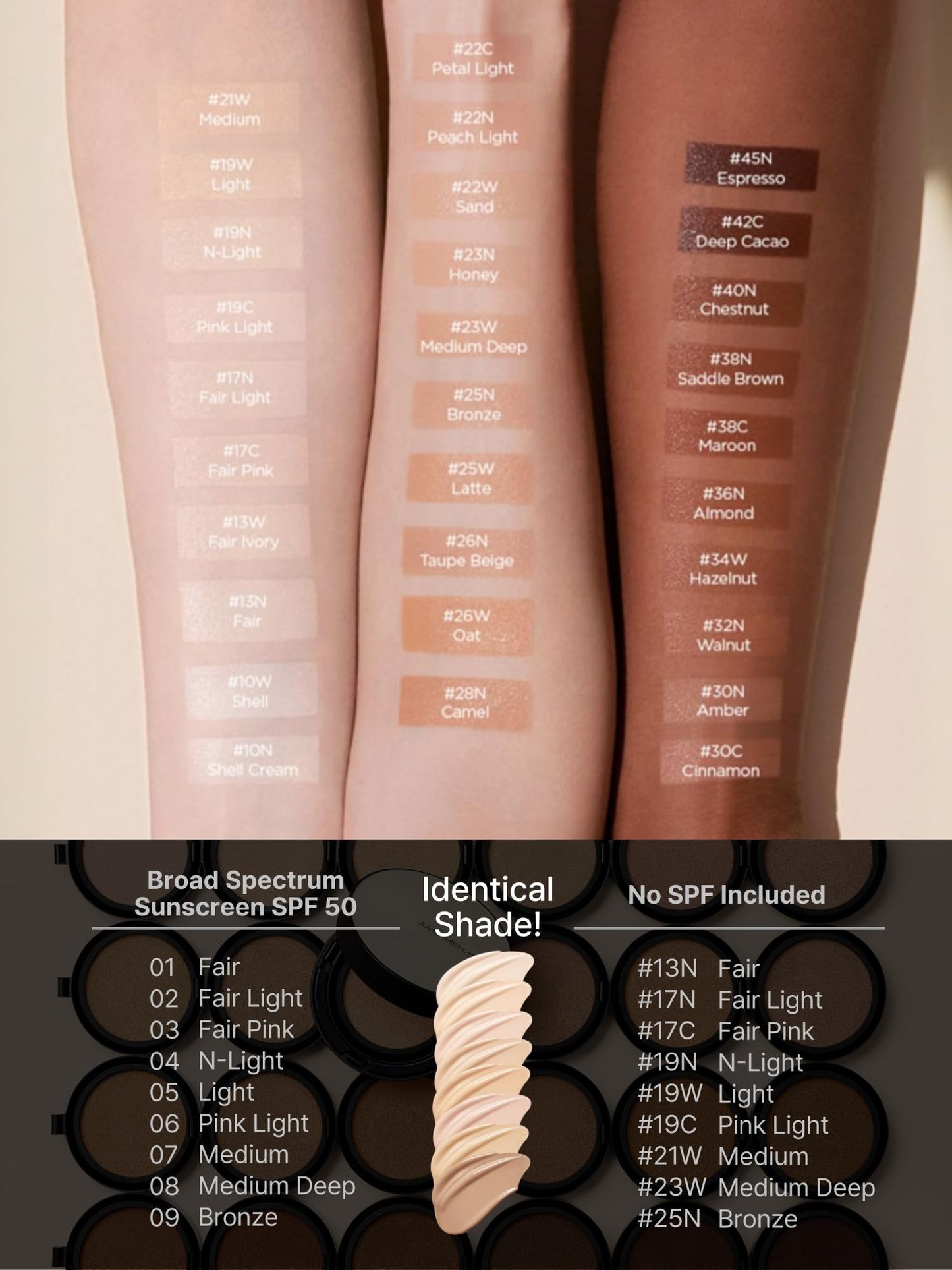 JUNG SAEM MOOL SPF Essential Skin Nuder Cushion (19 Pink Light) – Refill Included | SPF50
