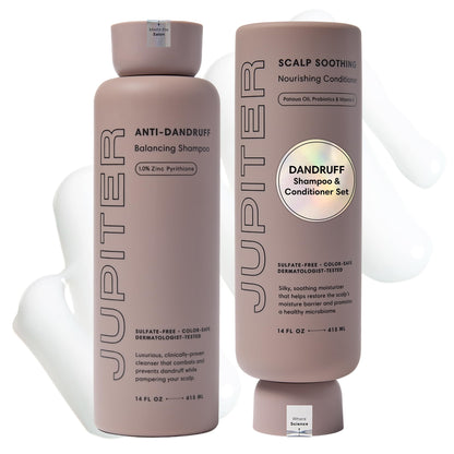 Jupiter Anti Dandruff Shampoo & Conditioner for Scalp Health - Color-Safe & Sulfate-Free