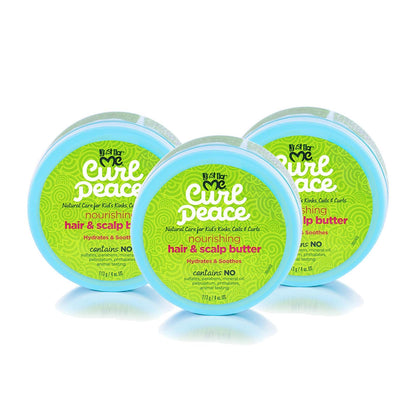 Just For Me Curl Peace Nourishing Hair & Scalp Butter (3 Pack) – Hydrates, Soothes & Protects Curls
