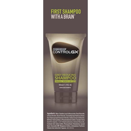 Just for Men Control GX Grey-Reducing 2-in-1 Shampoo & Conditioner with Keratin – 4 Fl Oz (Packaging May Vary) - 3 Pack