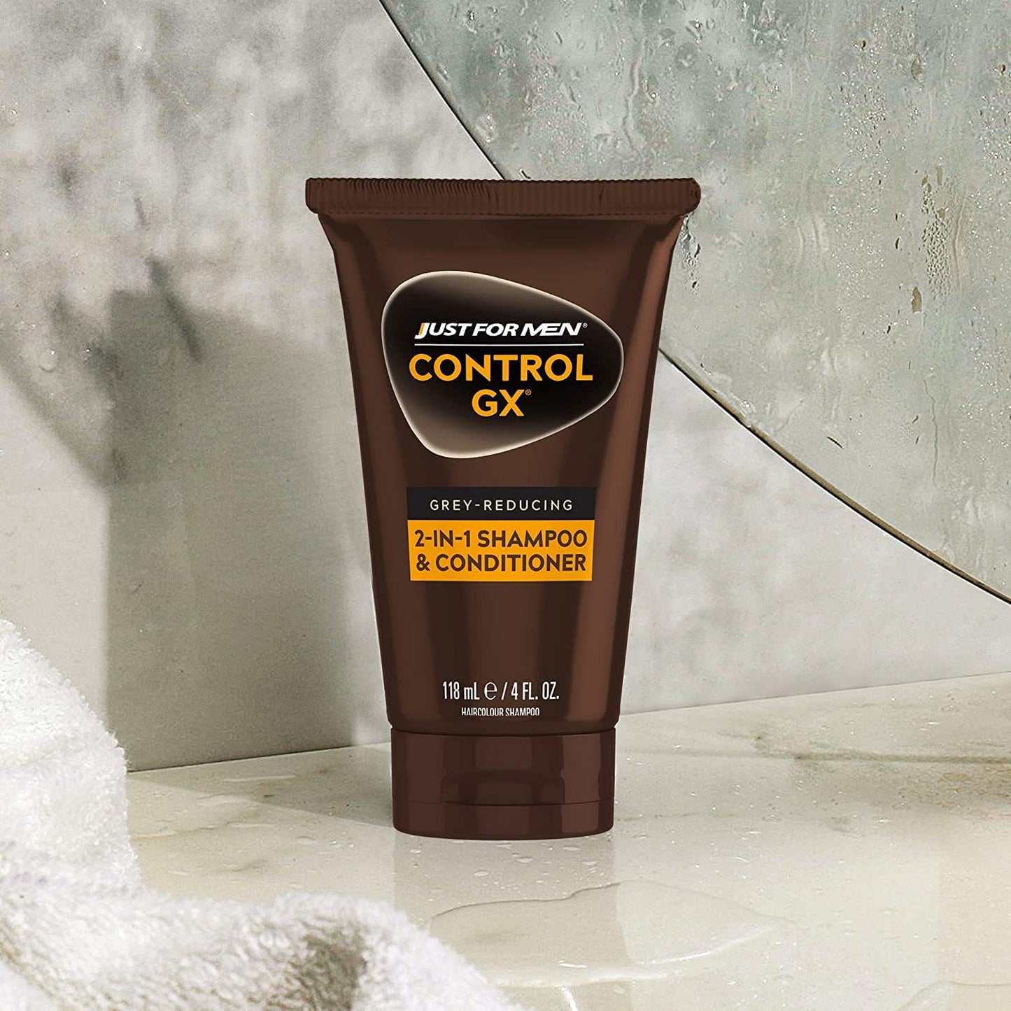 Just for Men Control GX Grey-Reducing 2-in-1 Shampoo & Conditioner with Keratin – 4 Fl Oz (Packaging May Vary) - 3 Pack