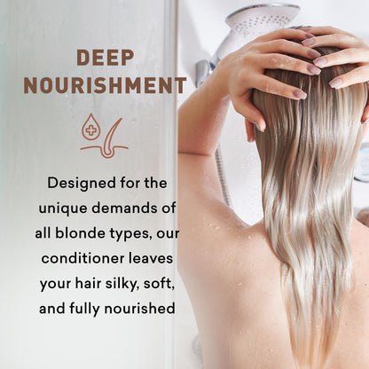 Just Nutritive Blonde Conditioner – Neutralizes Brassy Tones for Natural & Color-Treated Hair, 8 oz