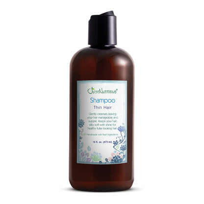 Just Nutritive Thin Hair Shampoo | Visibly Thicker Appearance | Natural Shampoo for Enhanced Volume 16 Fl Oz