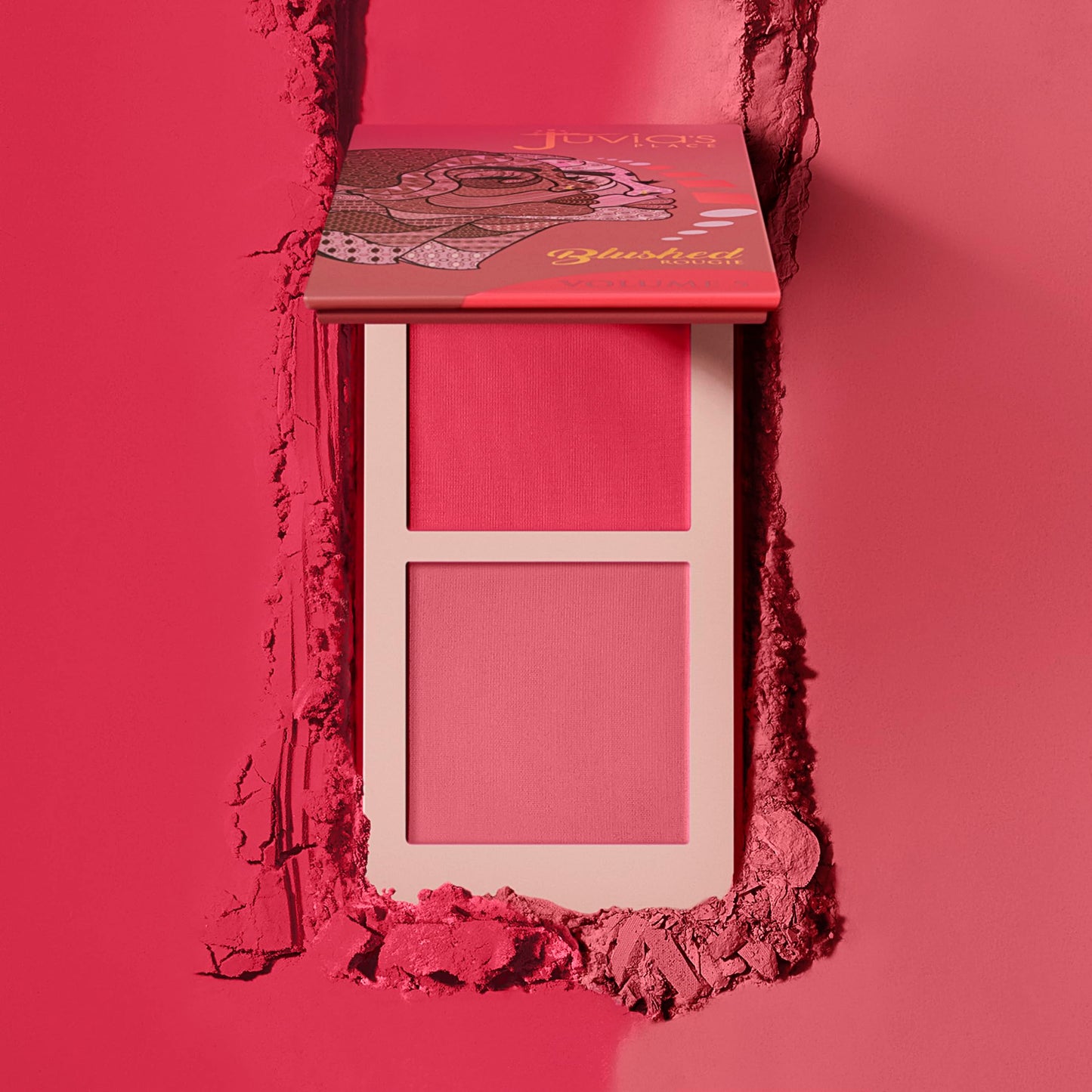 Juvia's Place Blushed Duo Blush Volume5 – Two-Tone, Buildable Pressed Mineral Powder for All Skin Tones