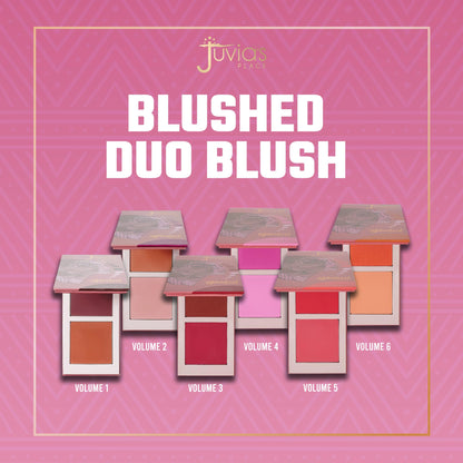 Juvia's Place Blushed Duo Blush - Two-Tone Buildable Mineral Powder for Rosy, Natural Cheeks - All Skin Tones - Volume 2
