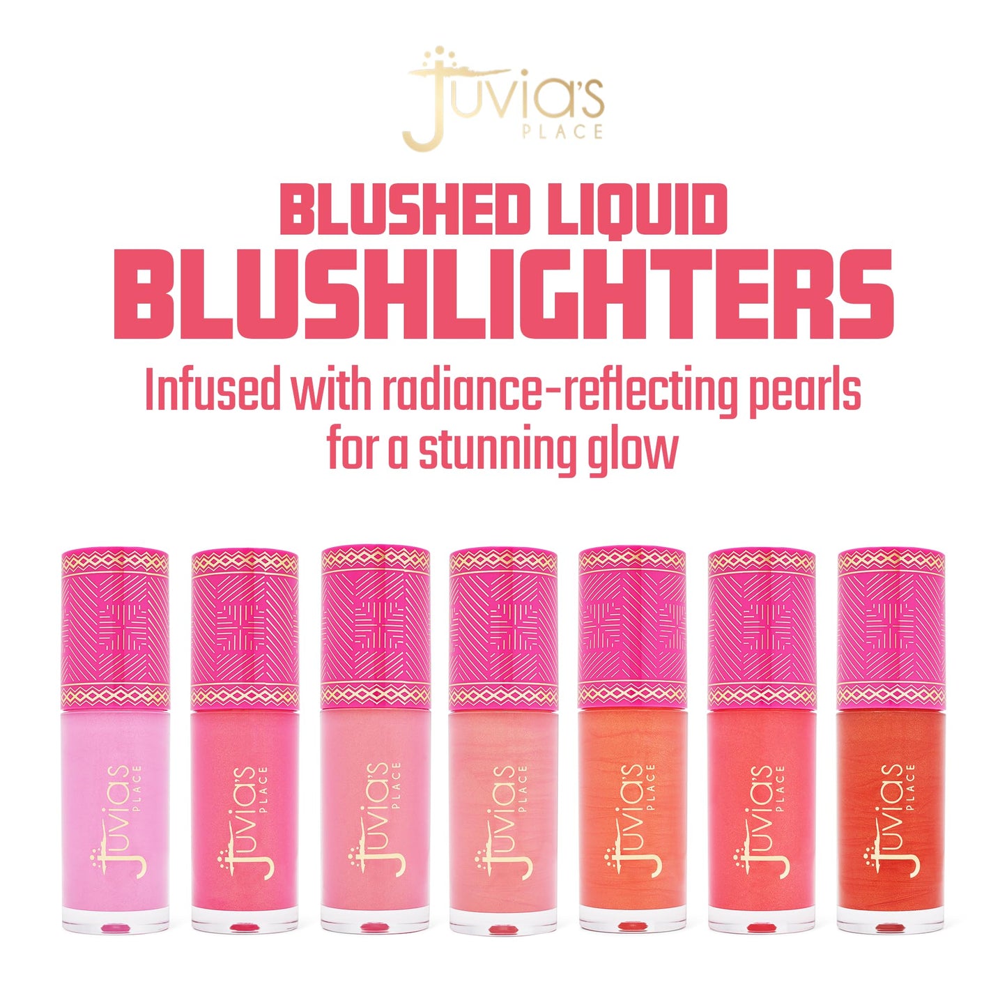 Juvia's Place Blushed Liquid BlushLighter – Soft Tulip Glow, Luminous Peachy-Pink Radiance