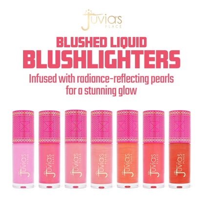 Juvia's Place Blushed Liquid BlushLighter – Soft Tulip Glow, Luminous Peachy-Pink Radiance