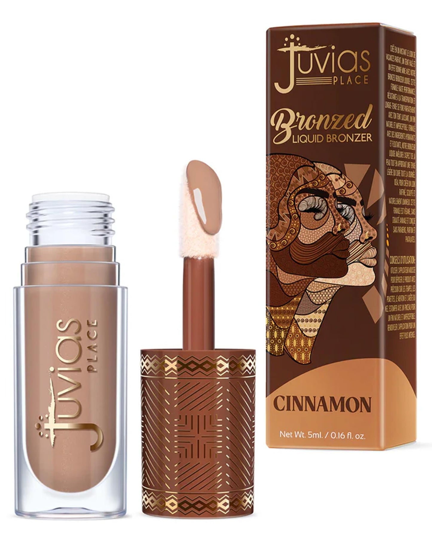 Juvia's Place Bronzed Liquid Bronzer Cinnamon - Buildable, Easy-Blend Face Bronzer