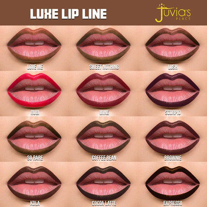 Juvia's Place Coffee Shop Luxe Lip Liner Brownie | Long-Lasting Matte Lip Pencil
