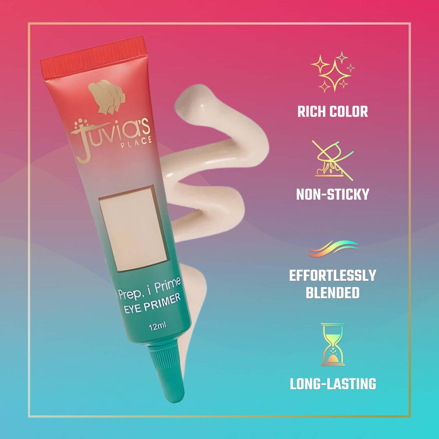 Juvia's Place i Prep, i Prime Eyeshadow Primer – Milky White | Long-Wearing, Crease-Free Base