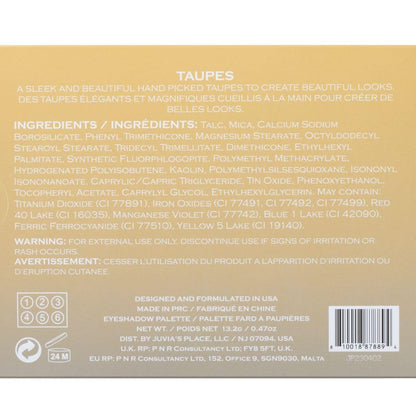 Juvia's Place Palette The Taupes – Six-Shade Nude Browns Eye Shadow Palette